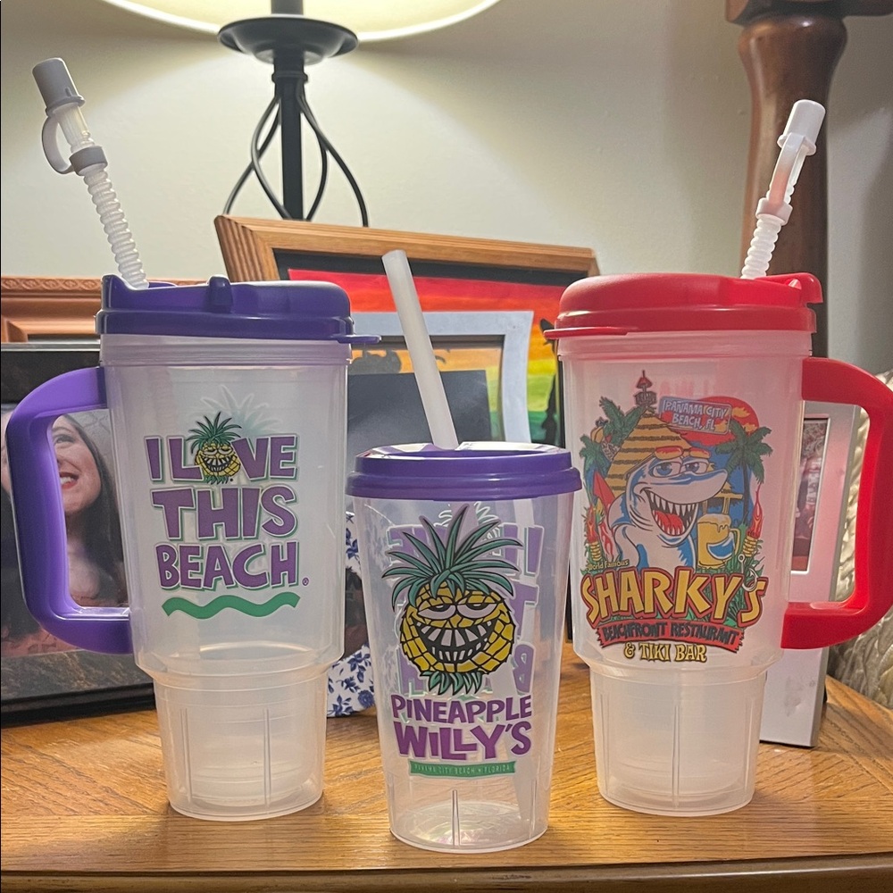 Time to PRIME for the beach! Pineapple Willy's & Sharky's Beach Party Cups Set